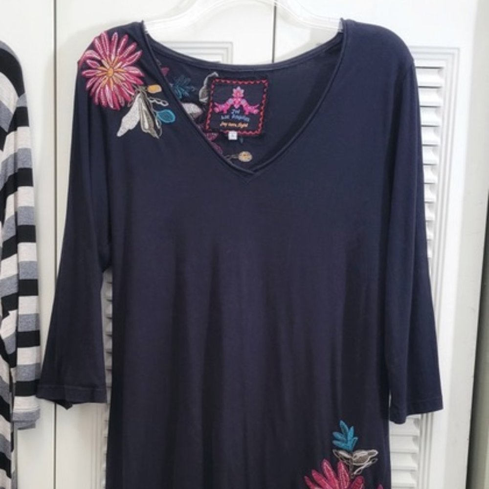 Johnny Was Hi-Lo Tunic with embroidery